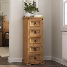 Corona 5 Drawer Chest Narrow