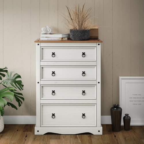 Corona chest drawers white - chest,