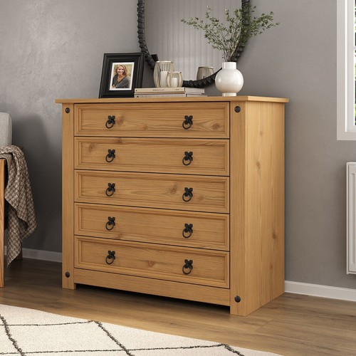 Corona chest drawers - pine, 5