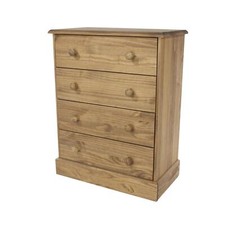 Chest 4 Drawers Solid Pine