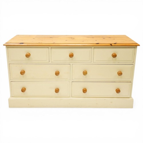 Vintage painted pine chest - vintage,